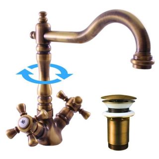 Смеситель для раковины Rav Slezak Morava retro MK321.5/8SM бронза